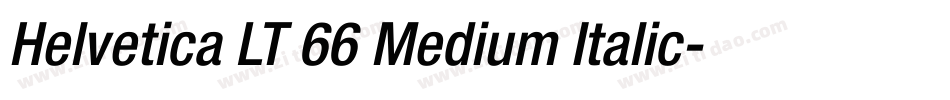 Helvetica LT 66 Medium Italic字体转换